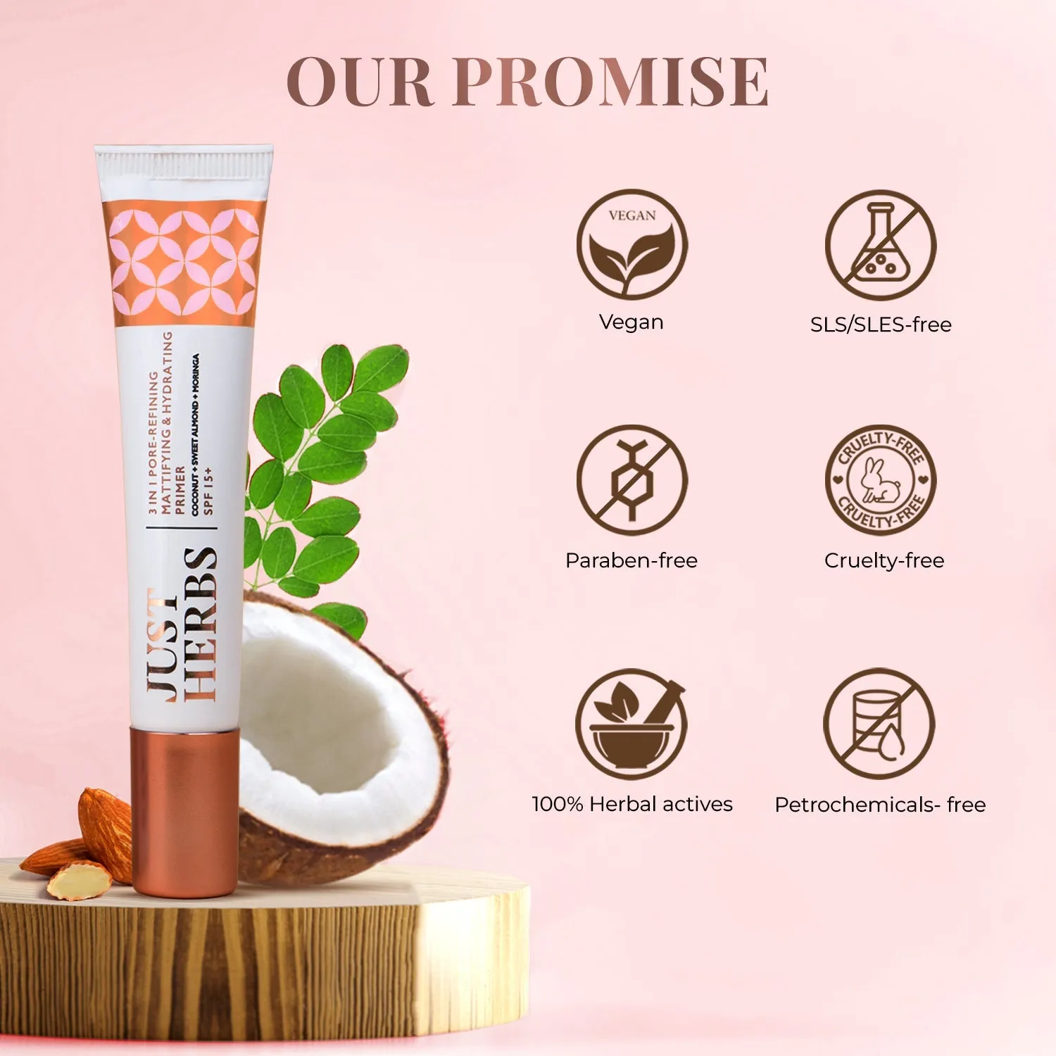 3 In 1 Pore-Refining, Mattifying & Hydrating Primer SPF 15  - Just Herbs