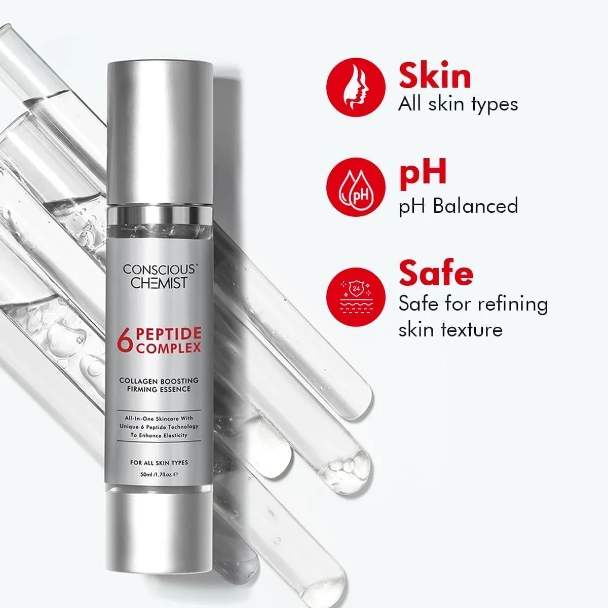 6 Peptide Booster Complex | Allantoin, Niacinamide & 6 Peptides | 50 ml