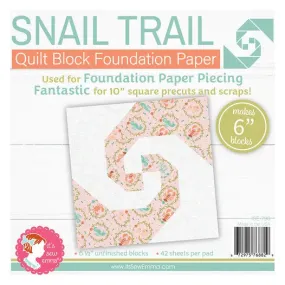 6" Snail Trail Quilt Block Foundation Paper by It's Sew Emma