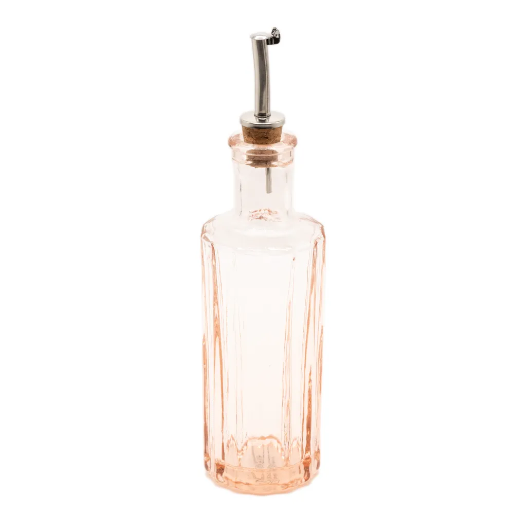 Blush Pink Oil Bottle Recycled glass