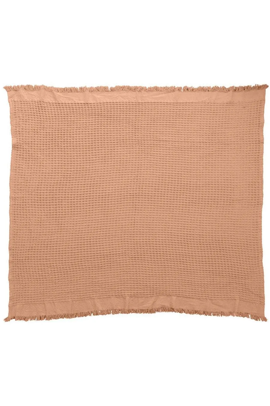 Blush Waffle Weave Throw