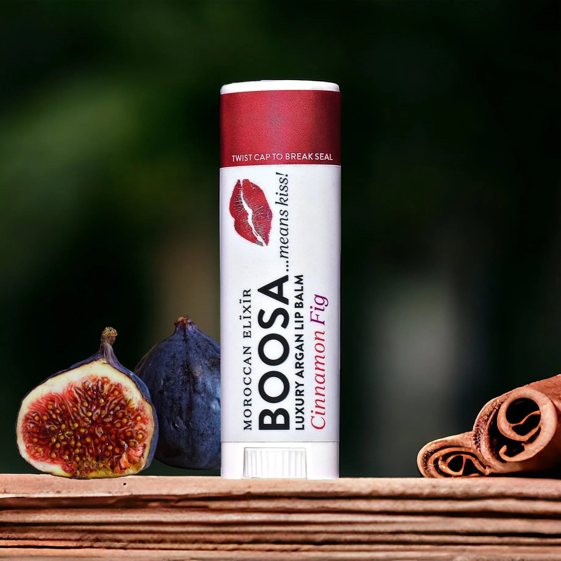 BOOSA Argan Lip Balm  (Cinnamon Fig)