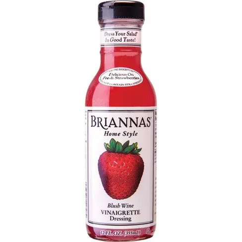 Briannas - Home Style Dressing Blush Wine Vinaigrette, 12 fl oz | Pack of 6