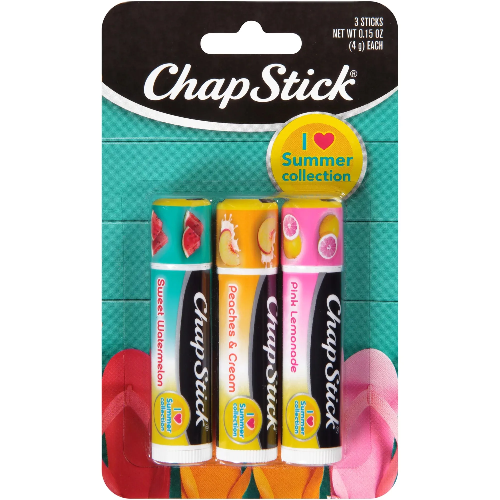 ChapStick - I Love Summer Collection Lip Balm Variety Pack, 0.15 Oz, 3 Pack