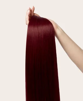 Cherry Red, 12" Seamless Clip-In Hair Extensions, #530 | 140g