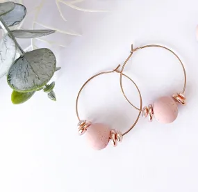 Hippie Hoops with Blush Pink Concrete