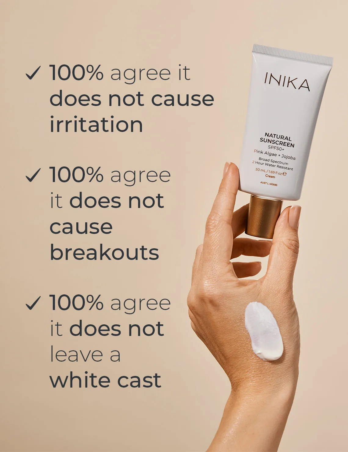 INIKA Organic Natural Sunscreen SPF50  50mL