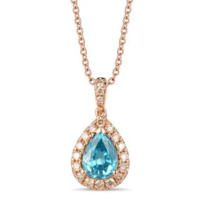 Le Vian Pendant featuring Blueberry Zircon with Nude Diamonds in 14K Strawberry Gold