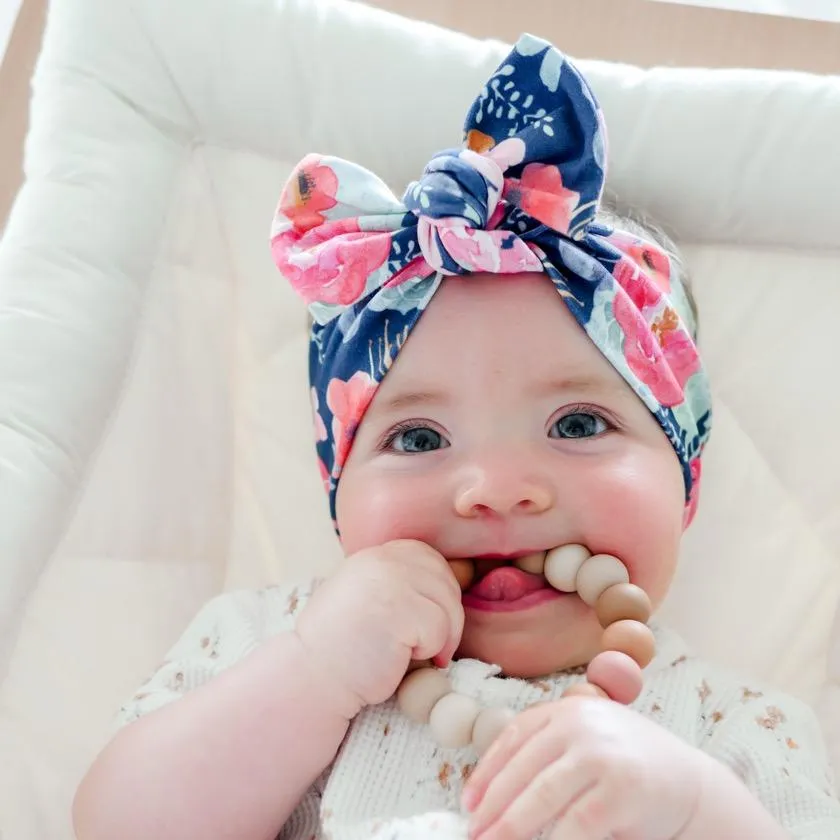 Poppy Navy Bow Knot Headband