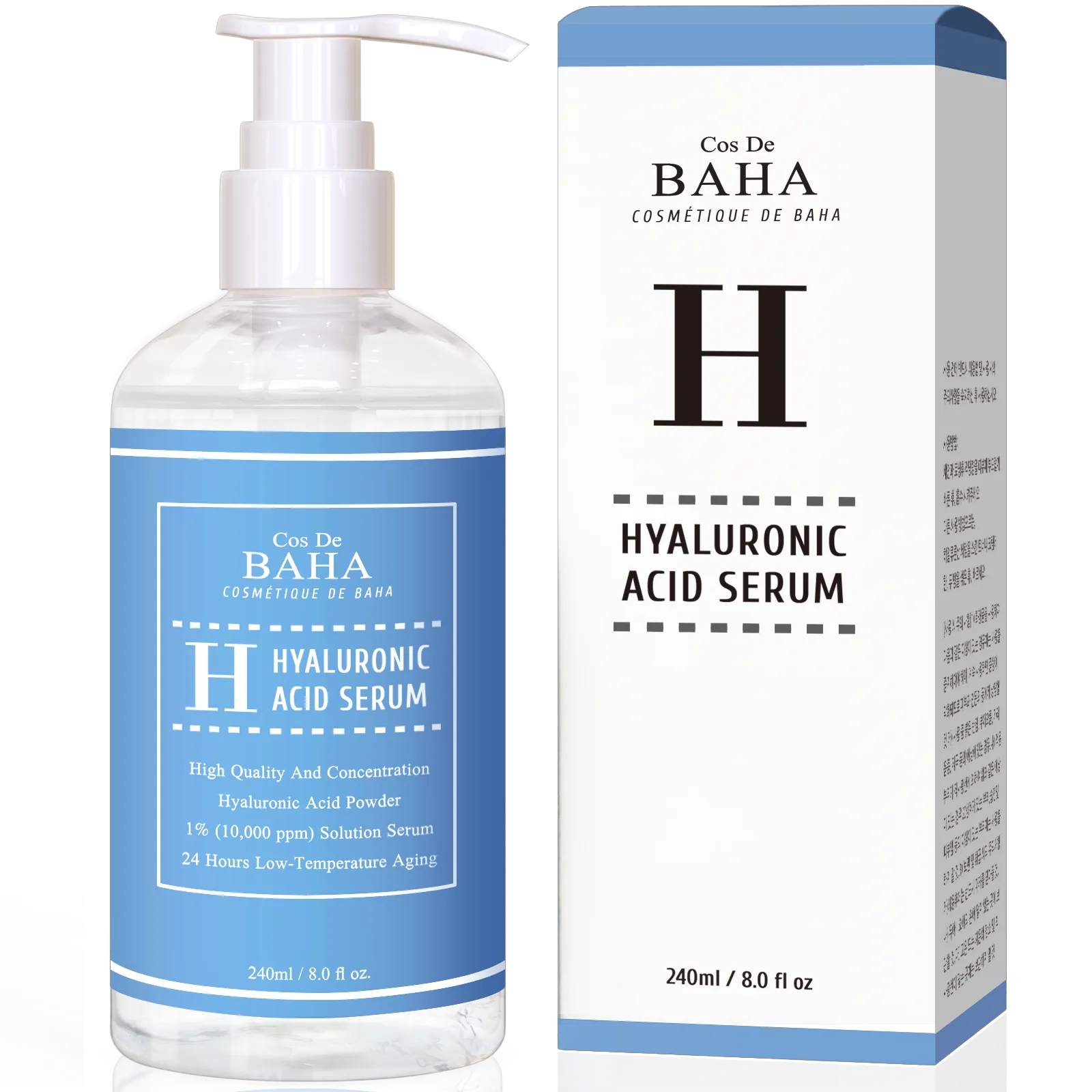 Pure Hyaluronic Acid 1% Powder Solution Serum 10000ppm - Intense Hydration   Visibly Plumped Skin