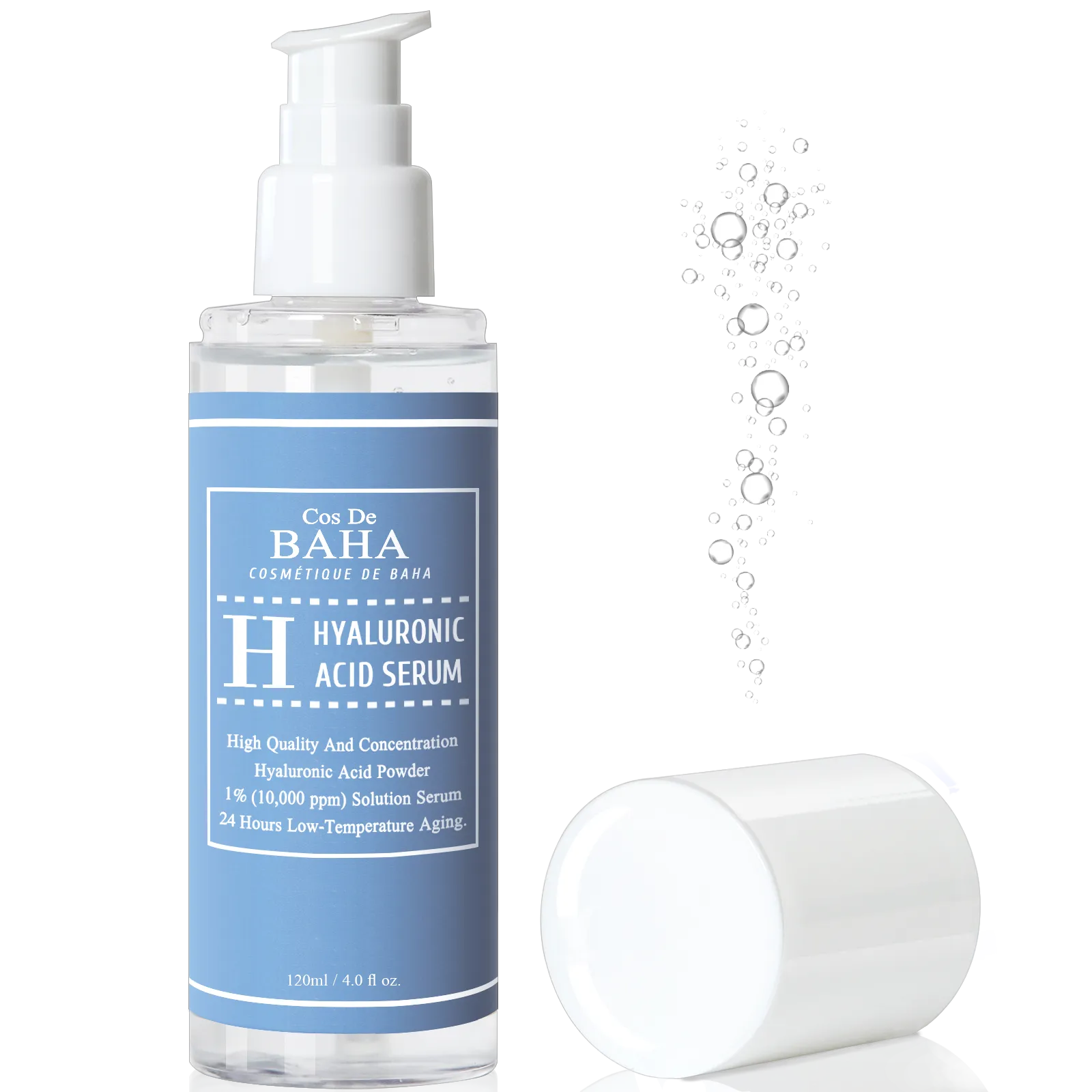 Pure Hyaluronic Acid 1% Powder Solution Serum 10000ppm - Intense Hydration   Visibly Plumped Skin