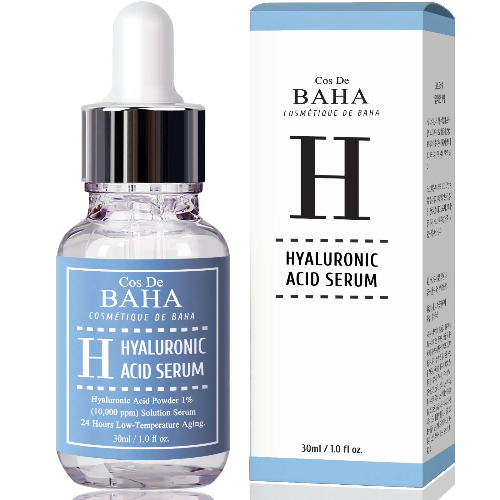 Pure Hyaluronic Acid 1% Powder Solution Serum 10000ppm - Intense Hydration   Visibly Plumped Skin