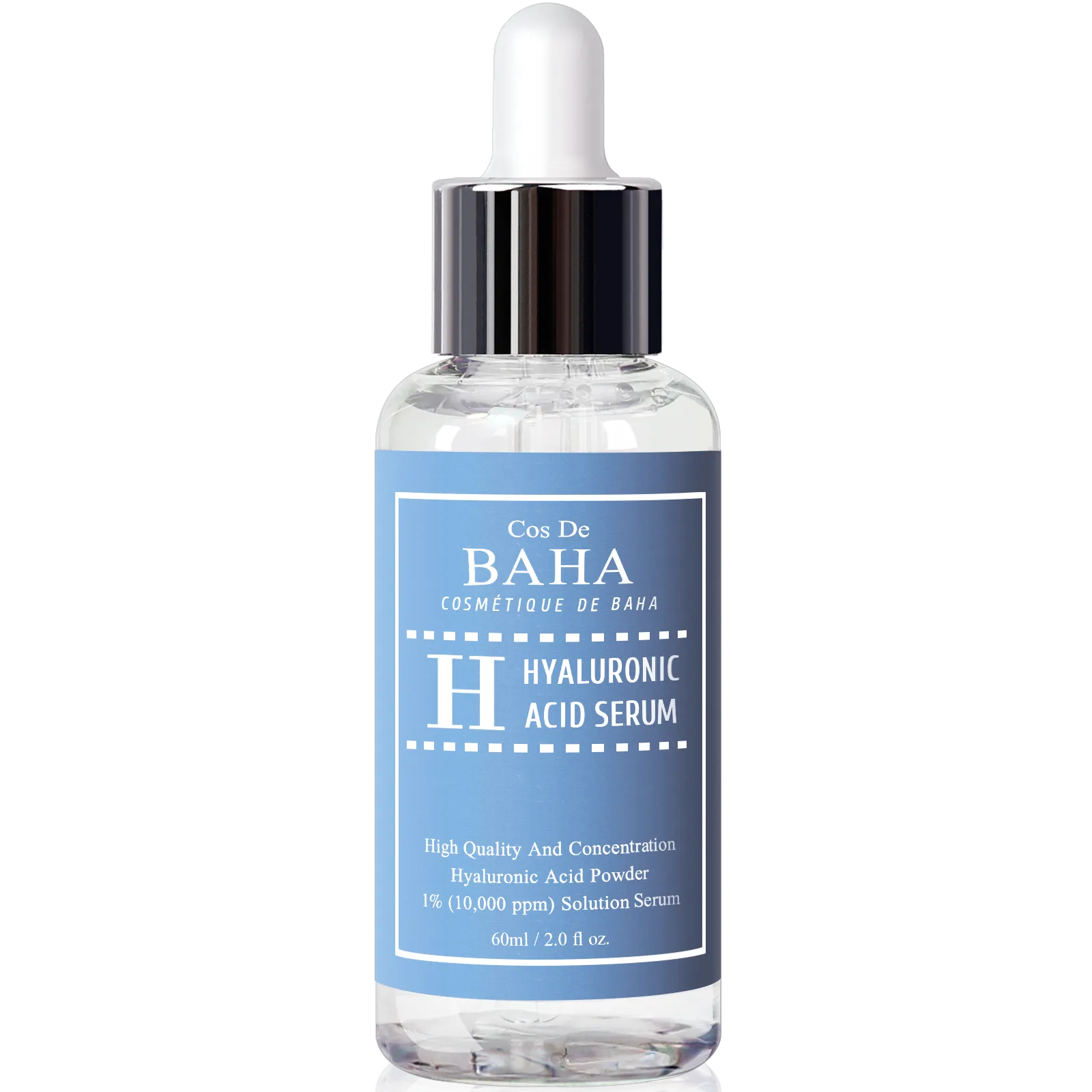 Pure Hyaluronic Acid 1% Powder Solution Serum 10000ppm - Intense Hydration   Visibly Plumped Skin