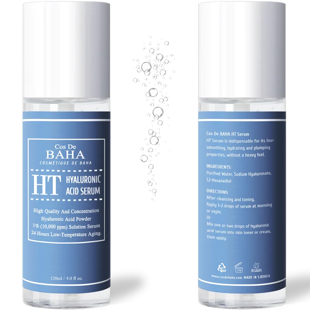 Pure Hyaluronic Acid 1% Powder Solution Serum 10000ppm - Intense Hydration   Visibly Plumped Skin