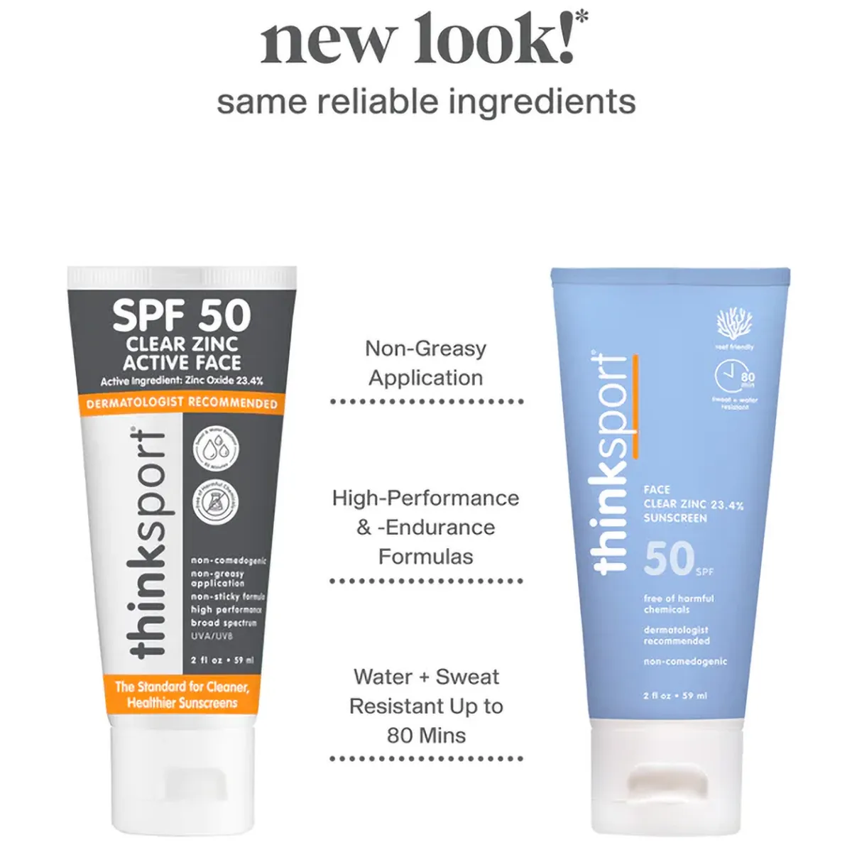 Thinksport SPF 50 Clear Zinc Active Face