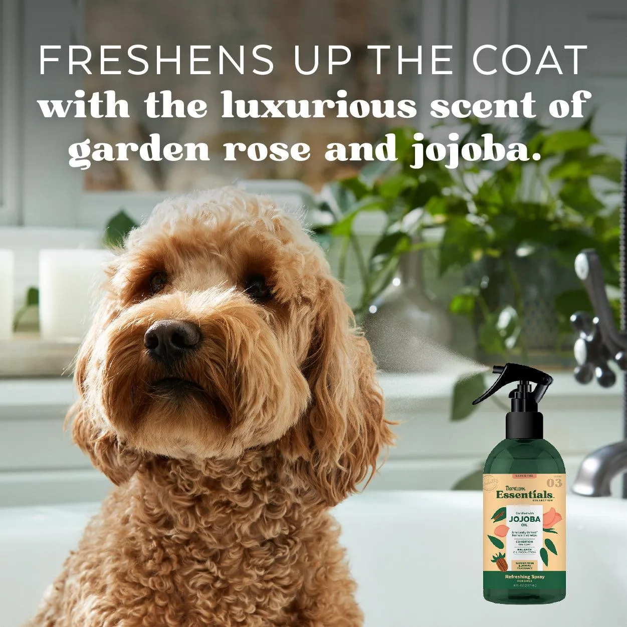 Tropiclean Essentials - Jojoba oil refreshing spray for dogs